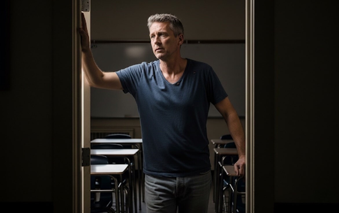 teacher returning to class