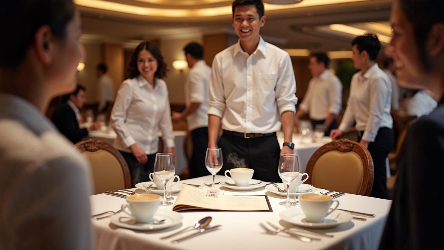 servers on a cruise ship