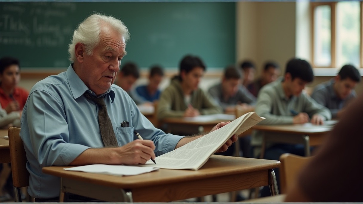 An old teacher still hanging on