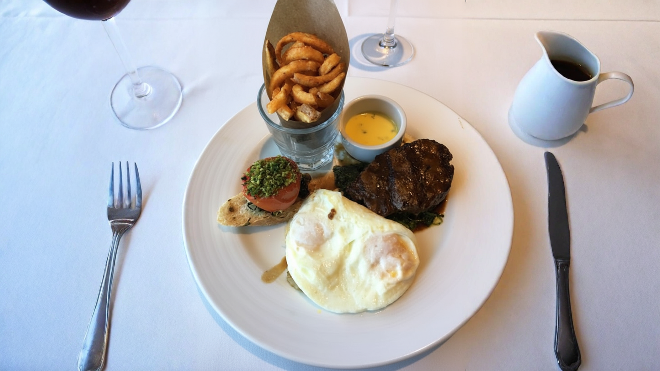 steak and eggs