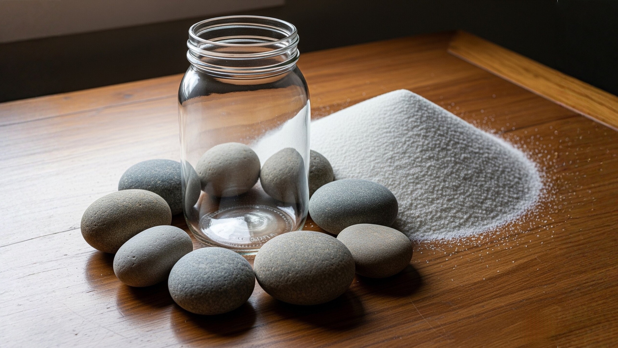 rocks and sand